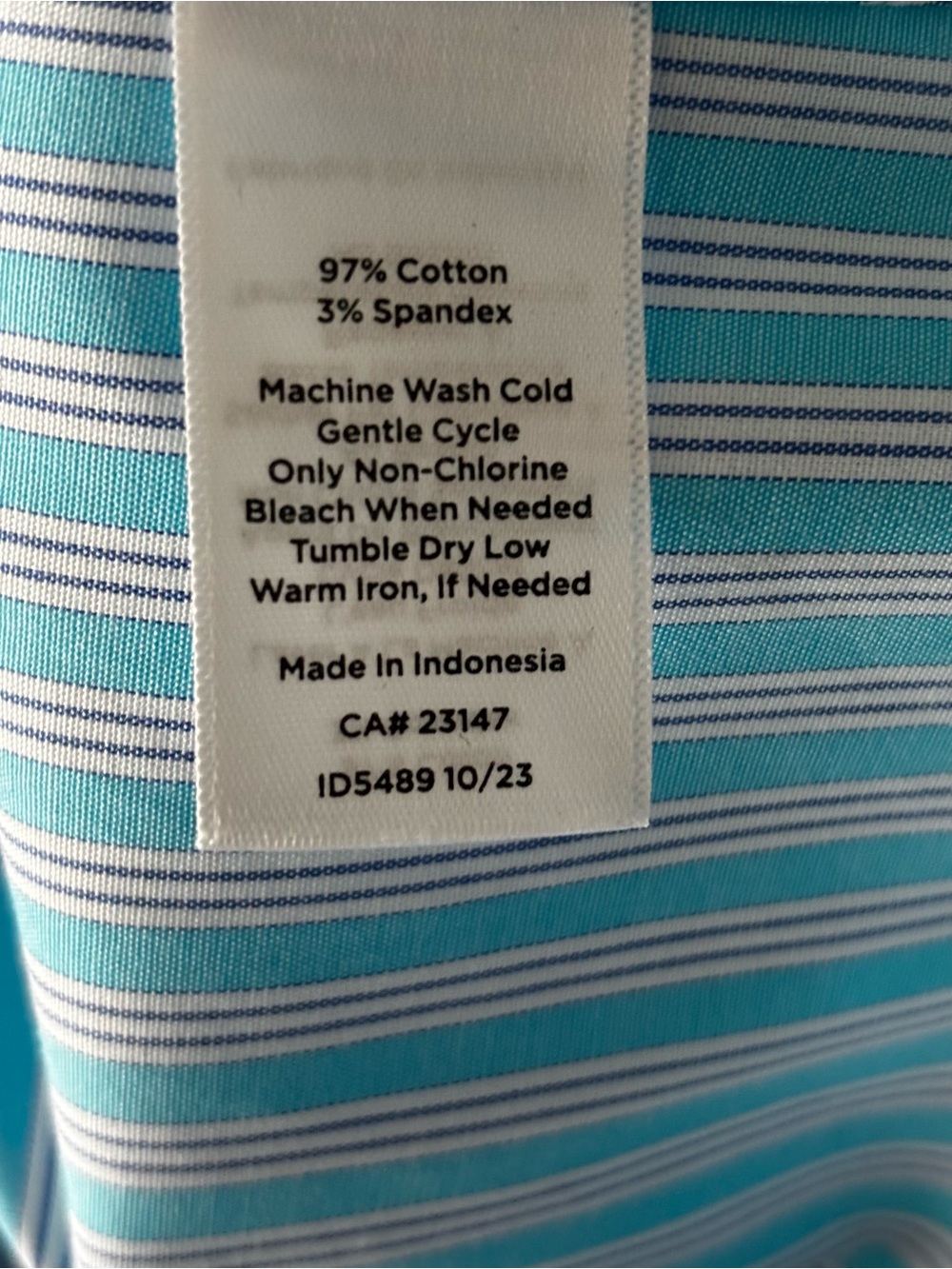 Talbots Non-Iron Perfect Shirt Castline Stripe Sleeveless Size 14 - Picture 5 of 5